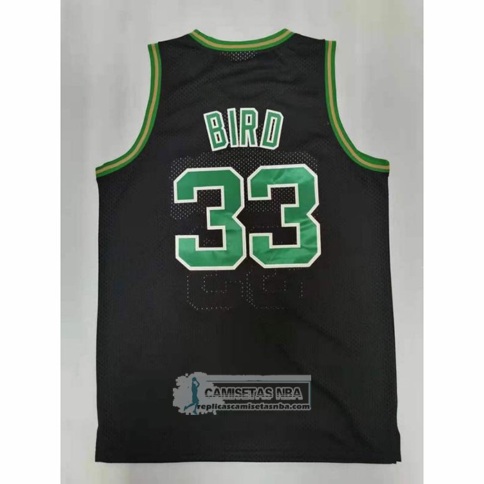Camiseta Boston Celtics Larry Bird NO 33 Mitchell & Ness 1985-86 Negro